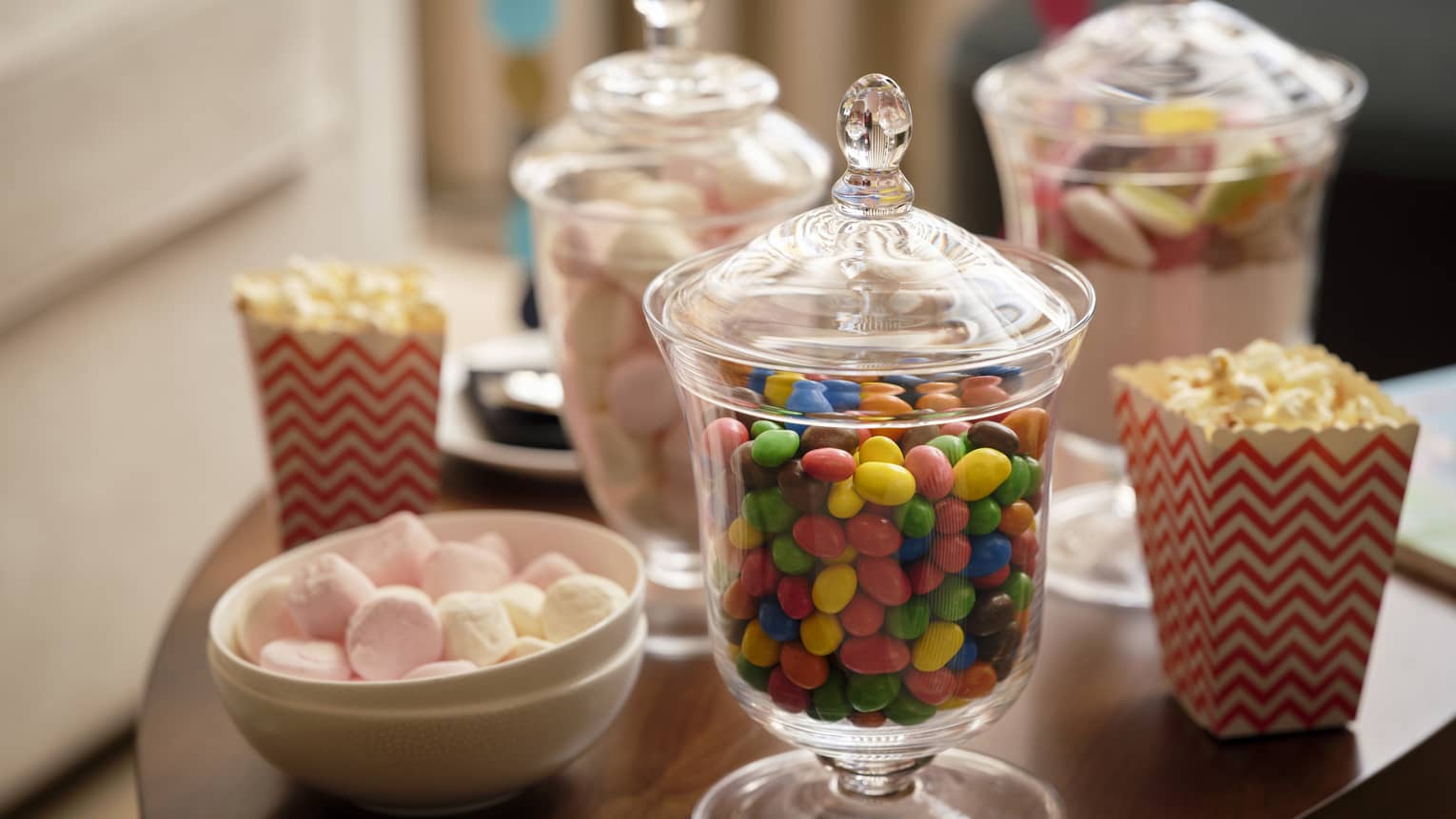 Glass jar full of M