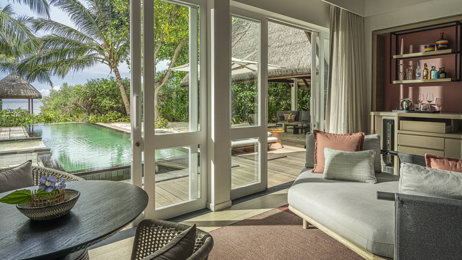 Beach Villa with Pool interior