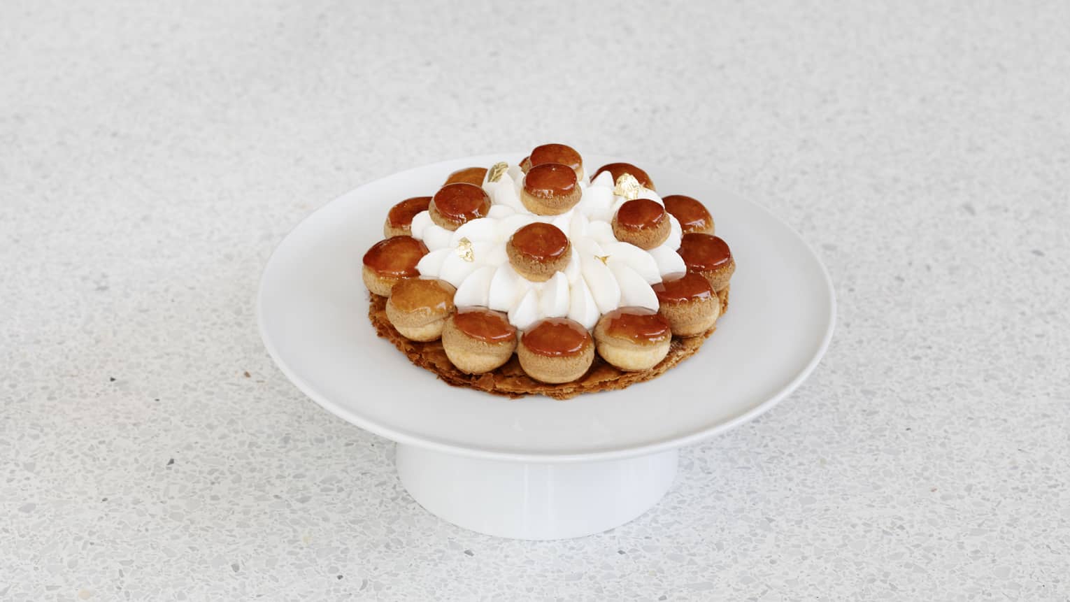 Puff pastries and cream.