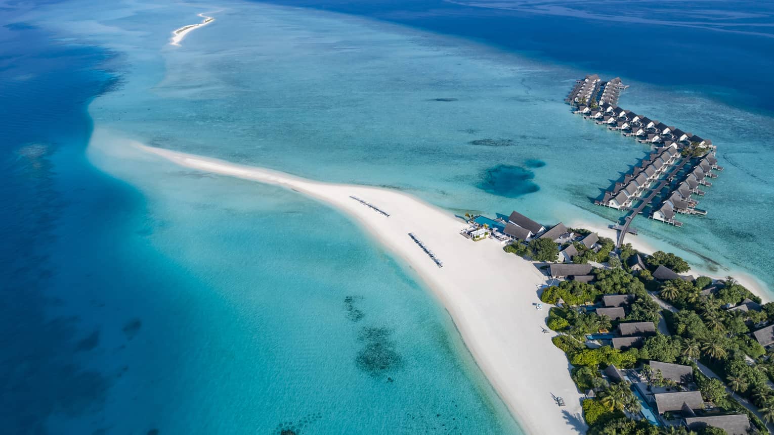Aerial view of Four Seasons Resort Maldives at Landaa Giraavaru