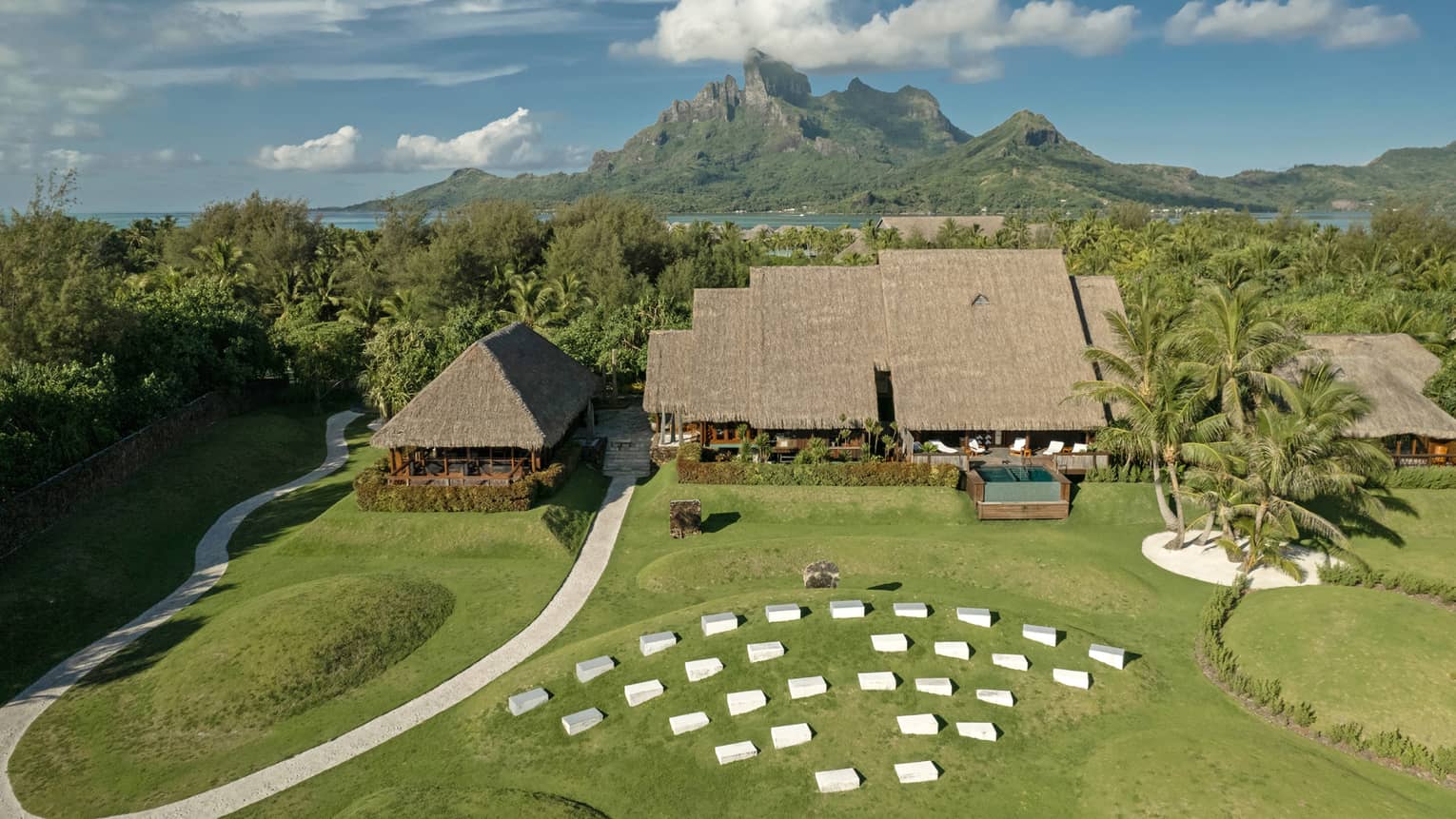 Aerial view of the Spa