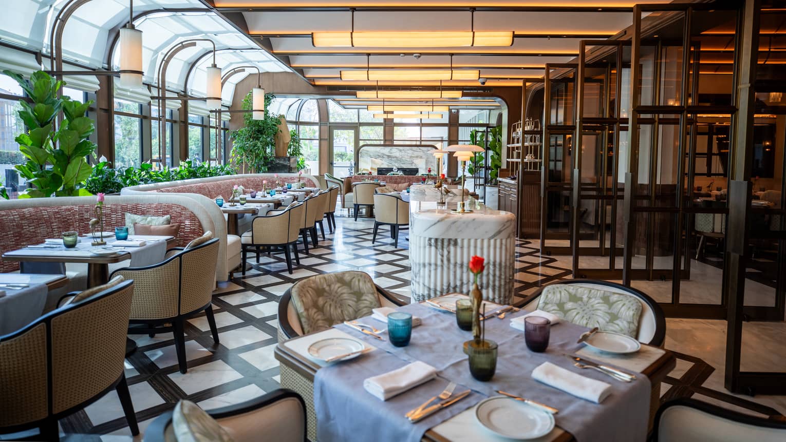 A suite set up for in-room massage