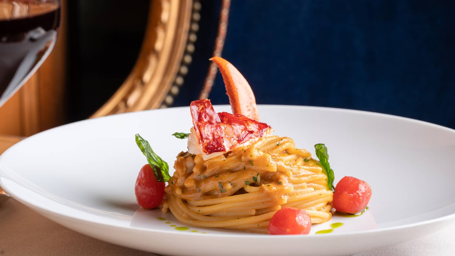 Spaghetti with lobster