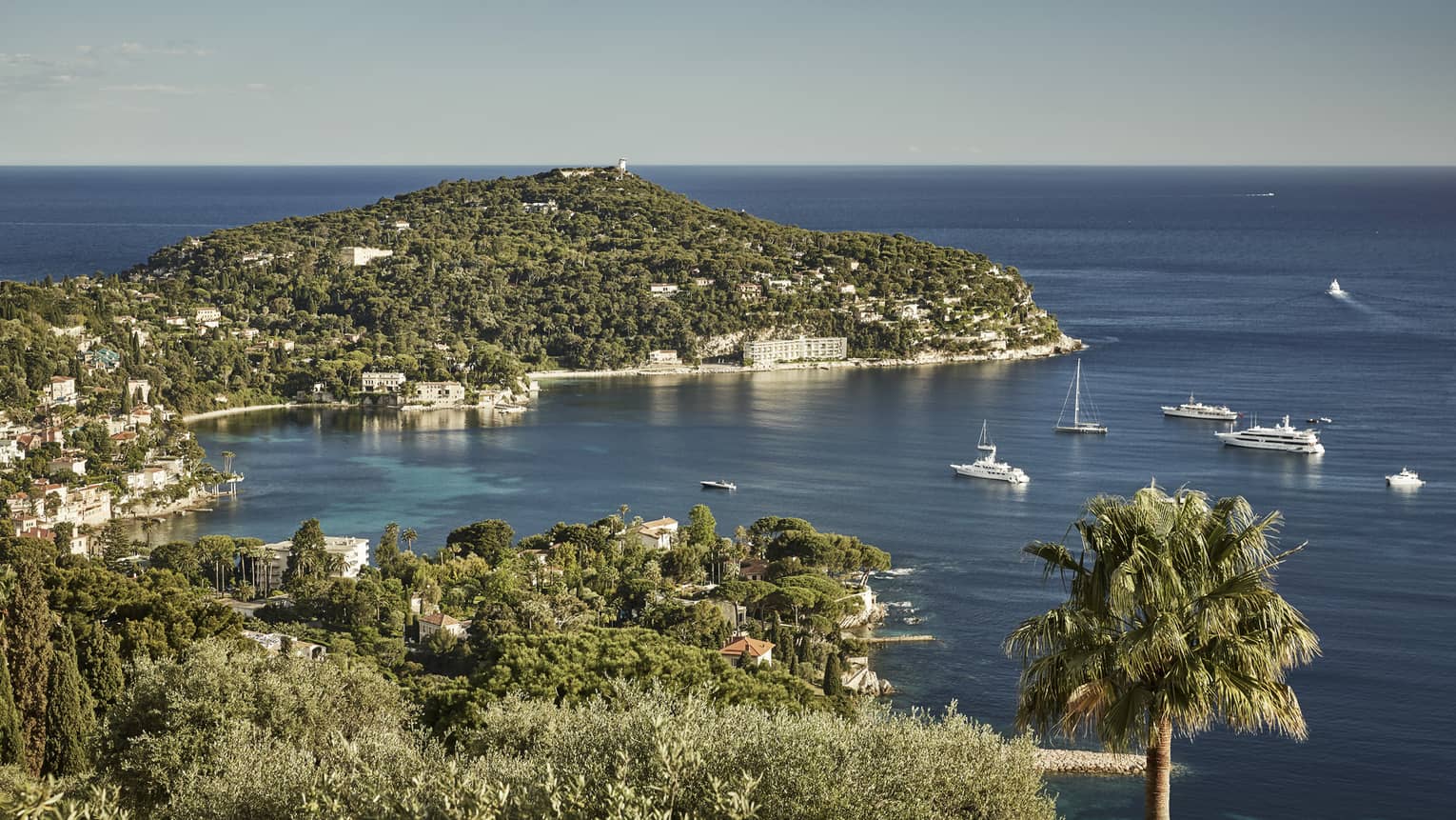 A variety of boats exploring a harbor in Cote d'Azur