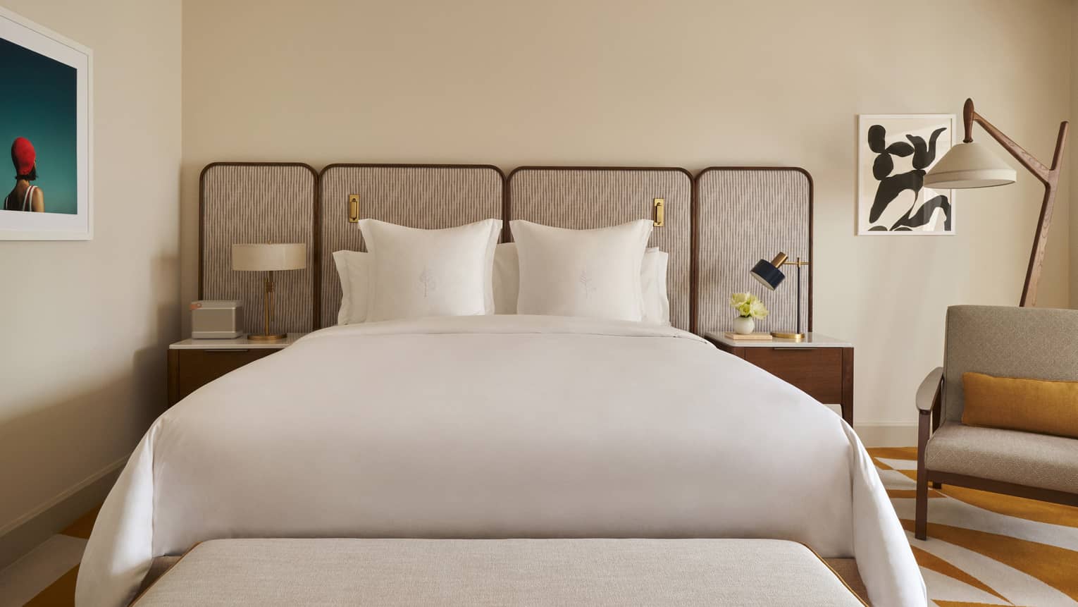 Hotel room king bed