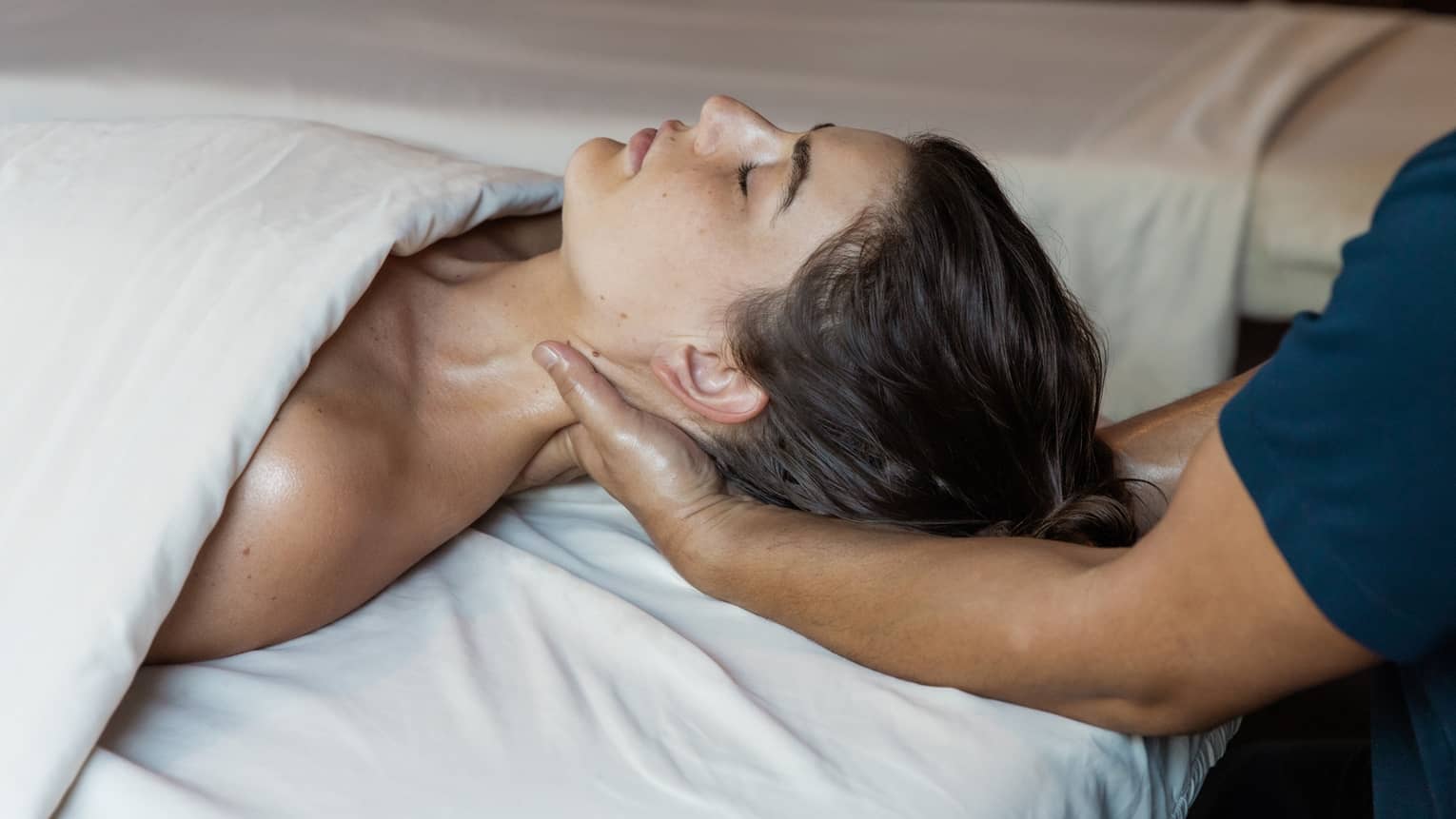 Woman gets a spa treatment