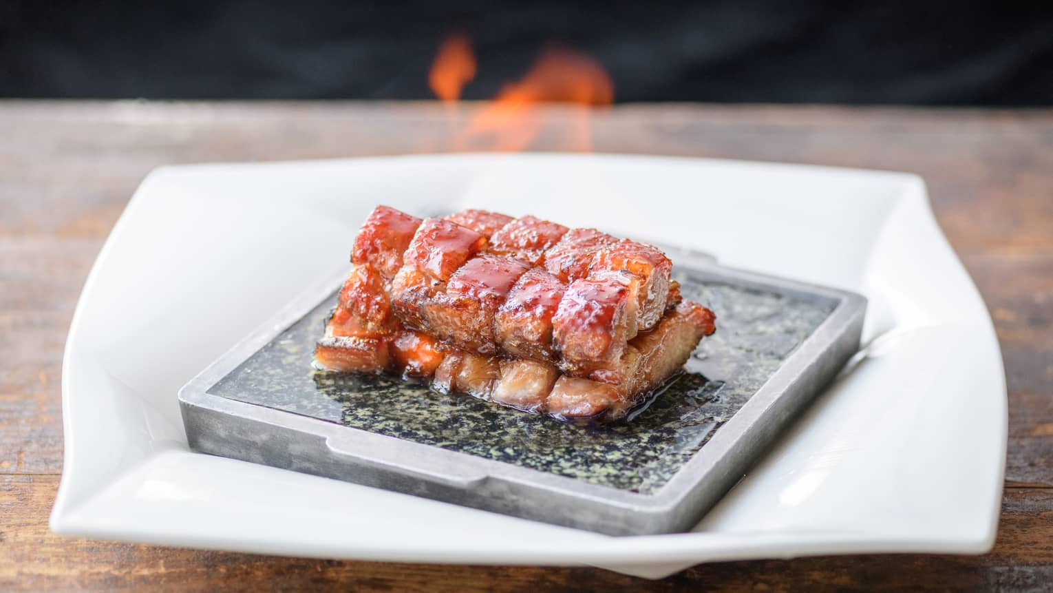 Chef's signature pork with barbecue and honey