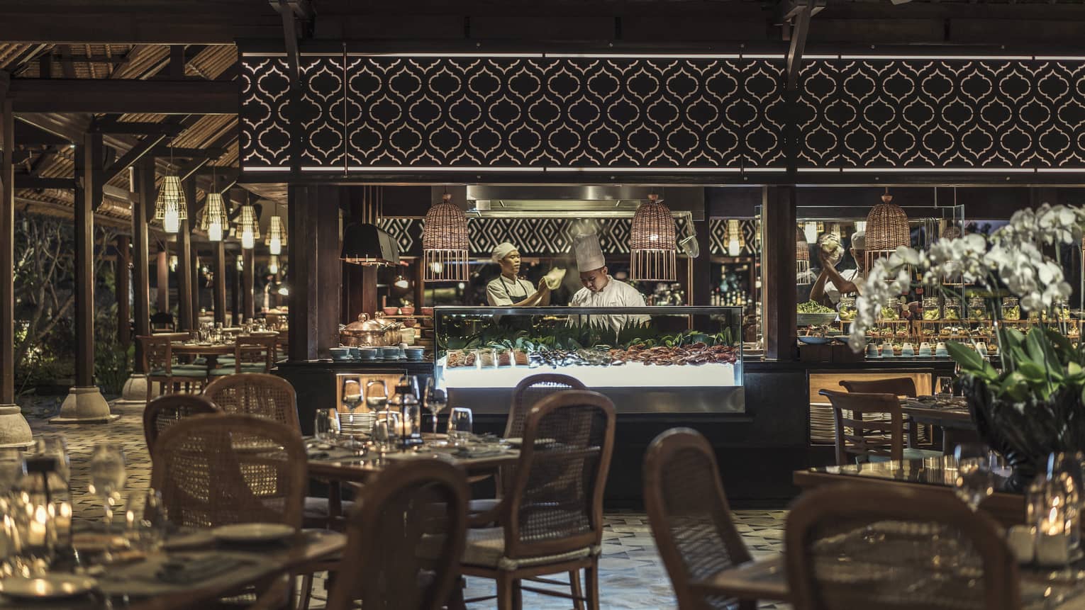 Live cooking station at Taman Wantilan