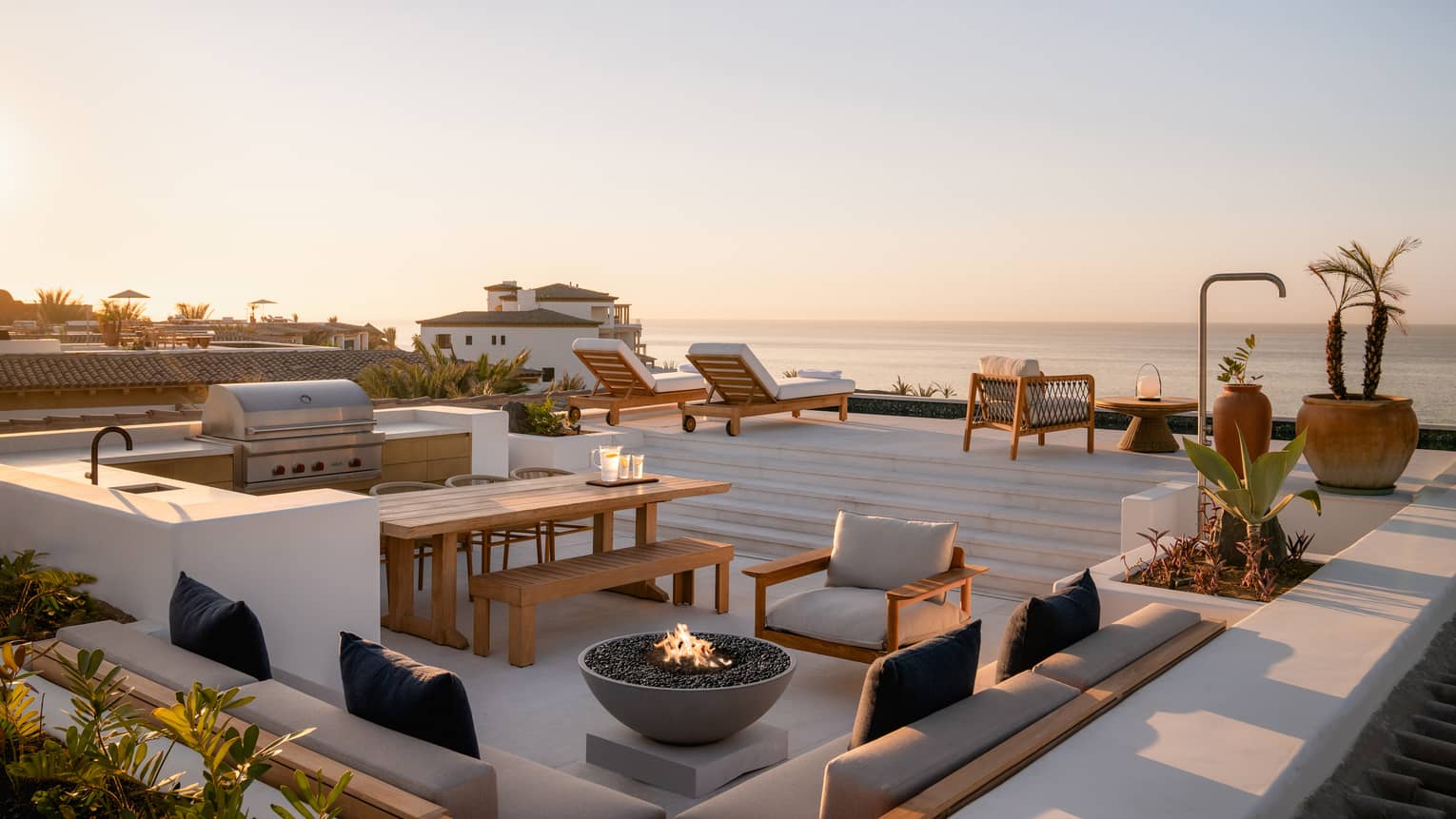 Ocean-view rooftop villa terrace at Four Seasons Resort Cabo San Lucas at Cabo Del Sol