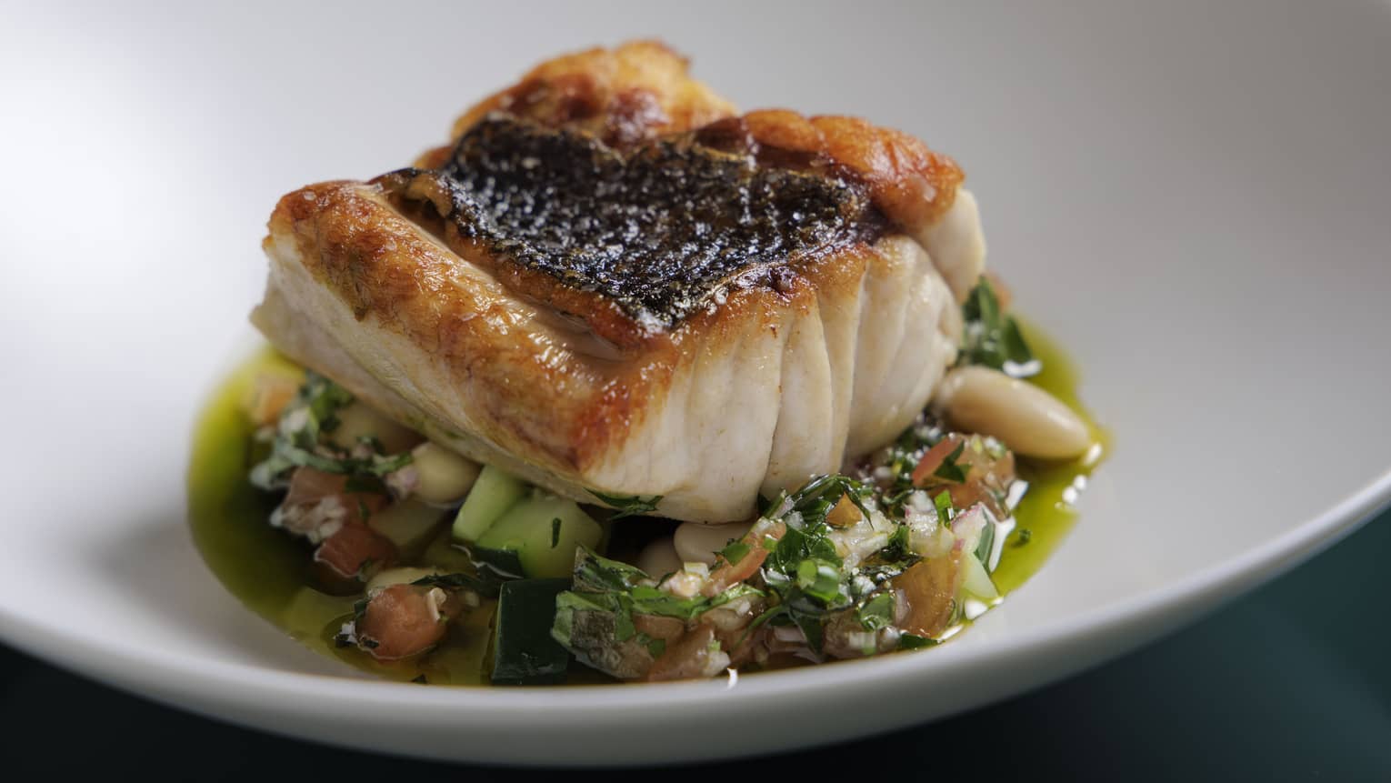 Savoury dish on simple plate