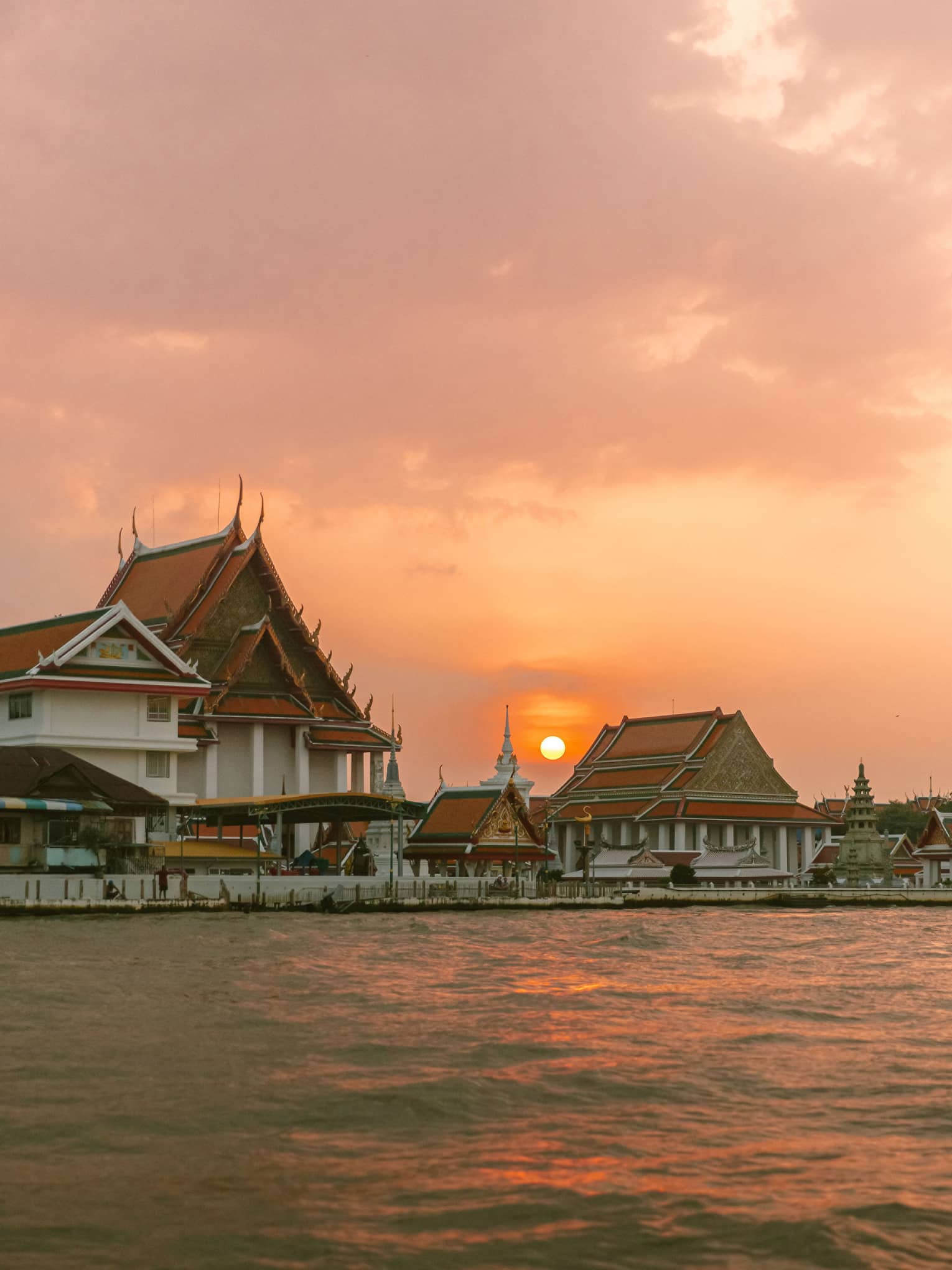 View of Bangkok buildings from the river
