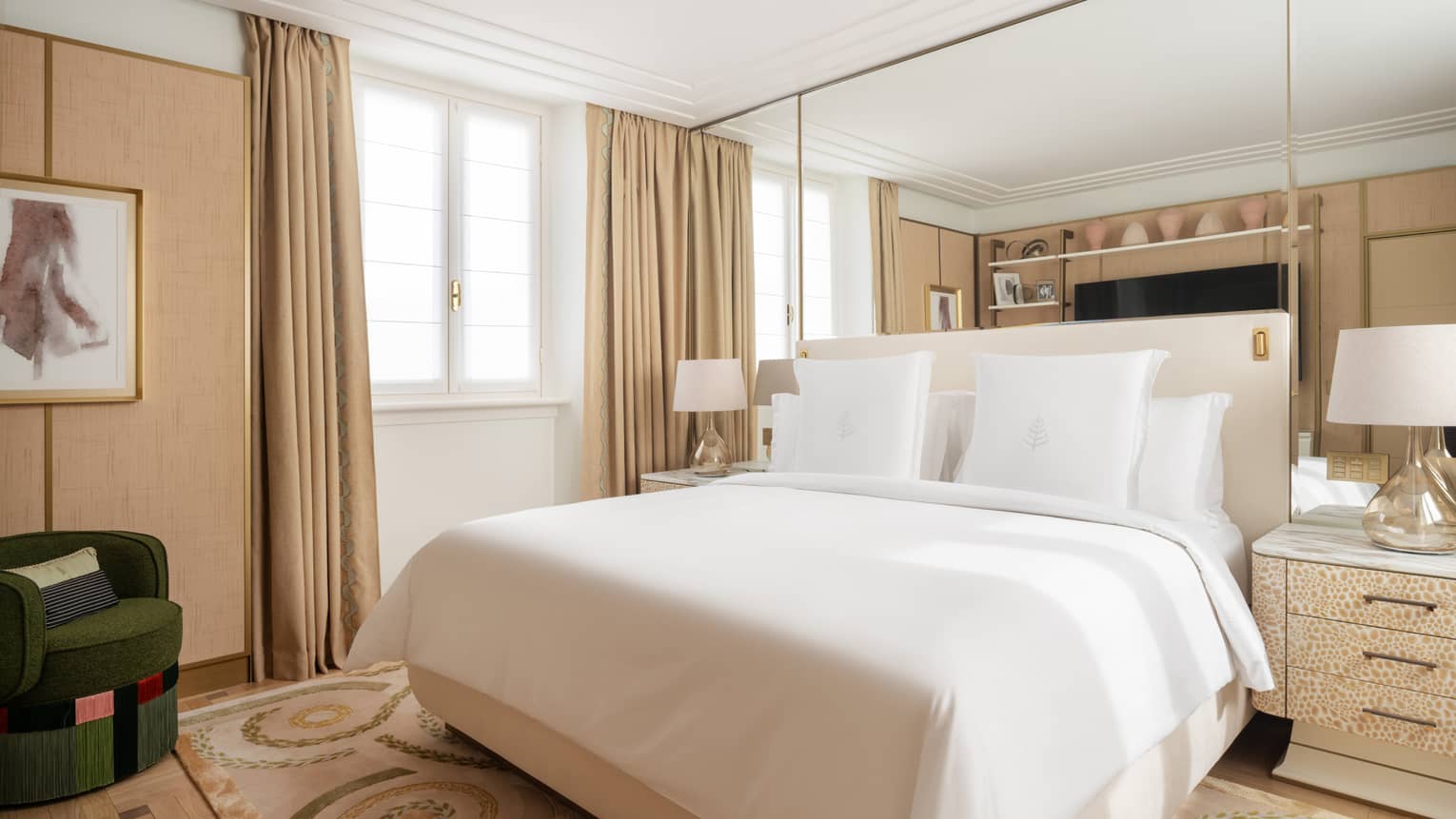 Hotel room with king bed