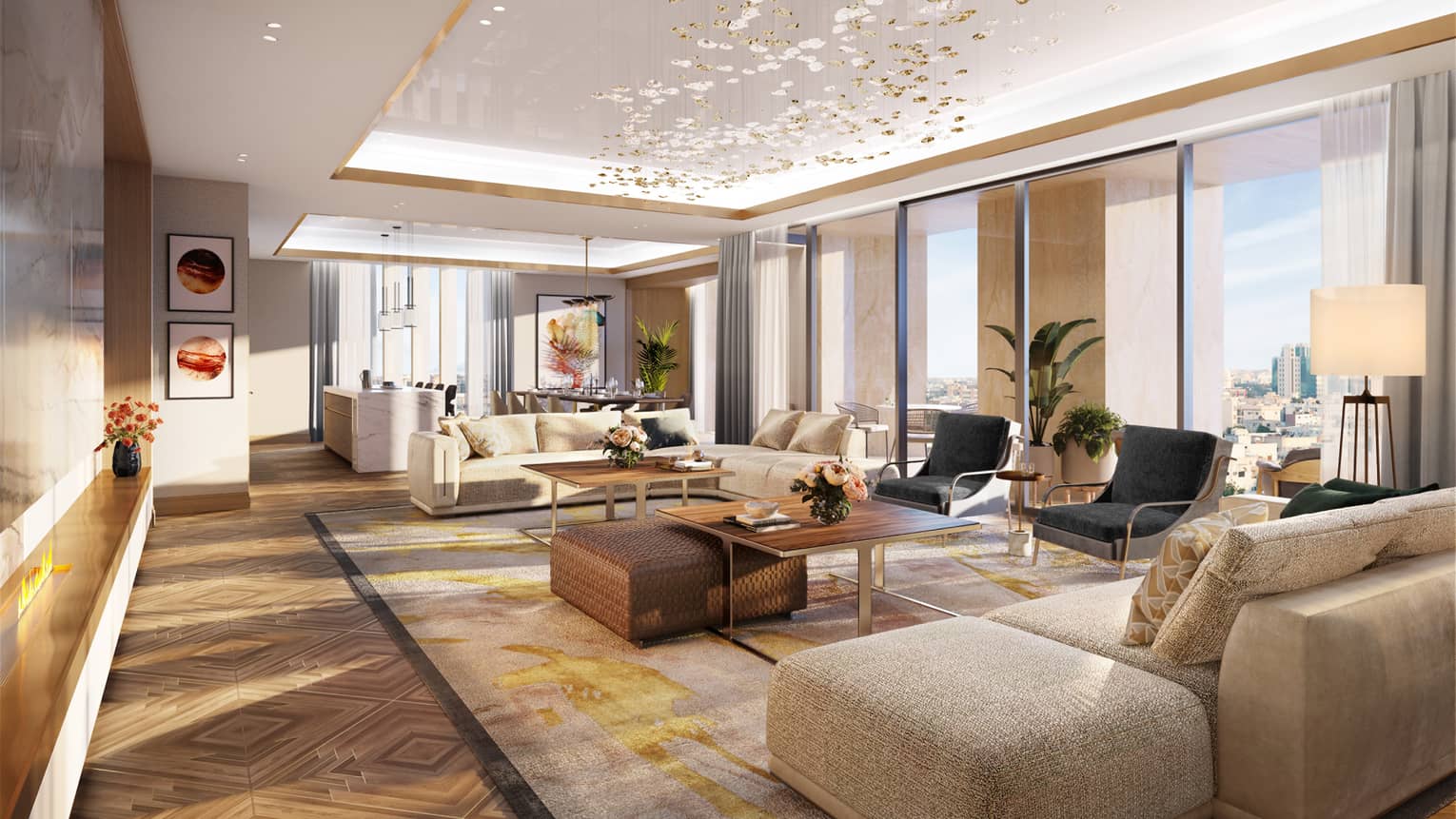 Rendering of residence interior