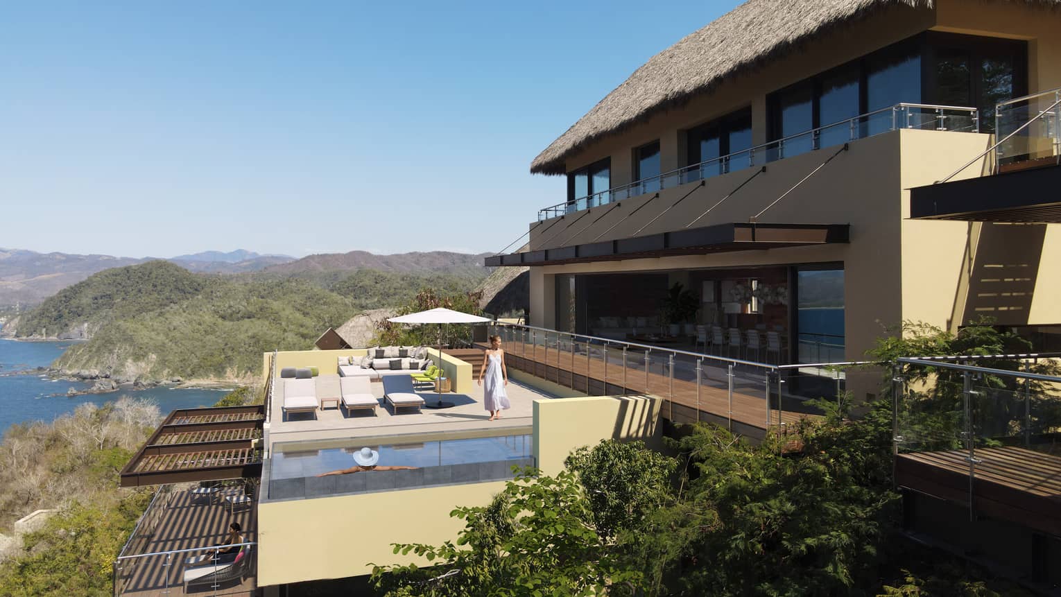 Exterior view of residence and terrace