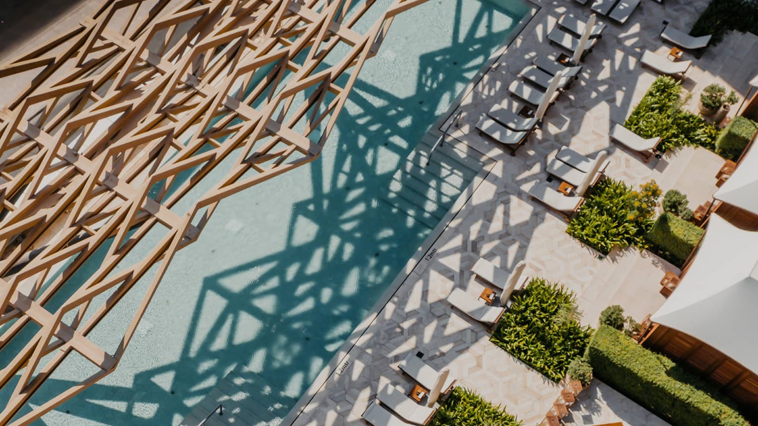 An overview of the outdoor pool at Four Seasons Kuwait.
