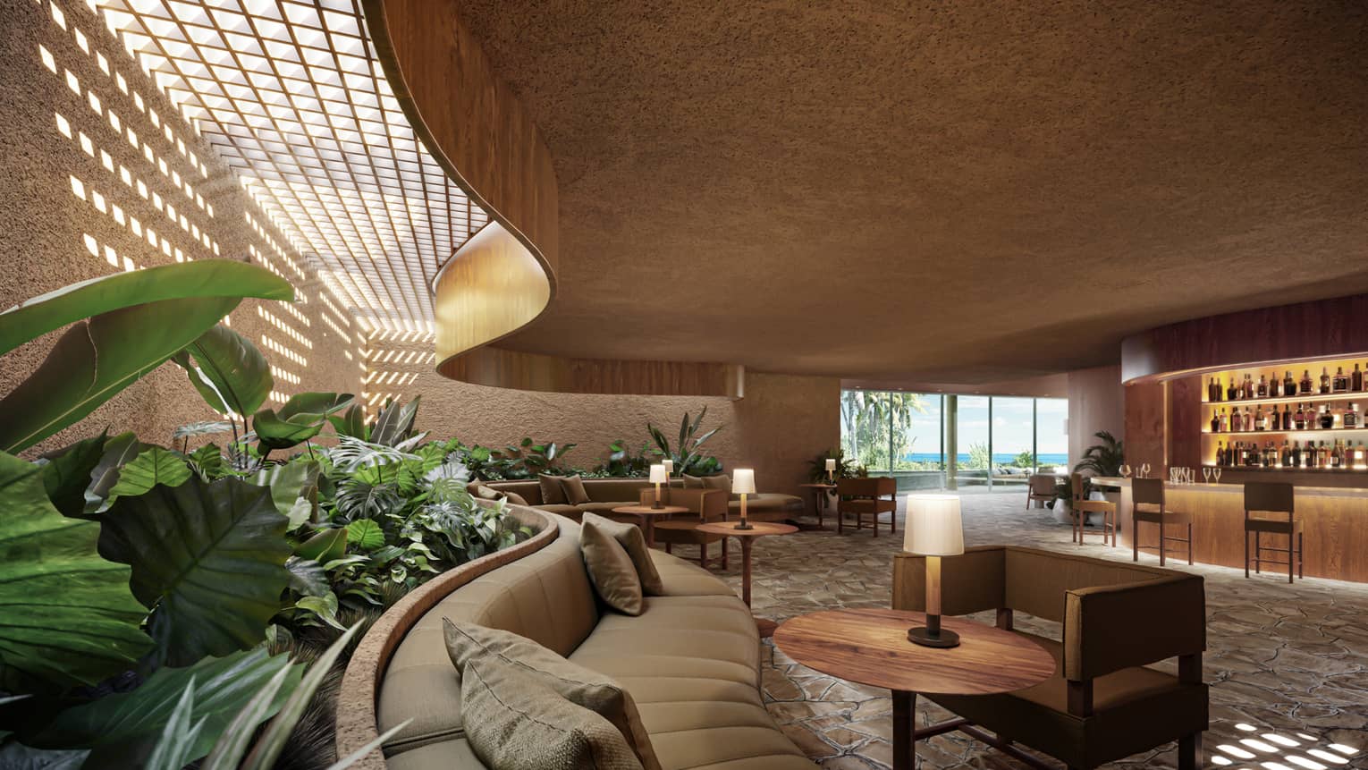 Rendering of restaurant interior