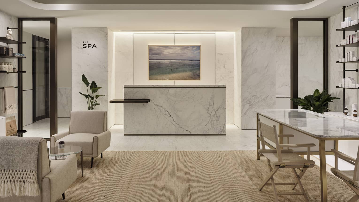 Spa reception area
