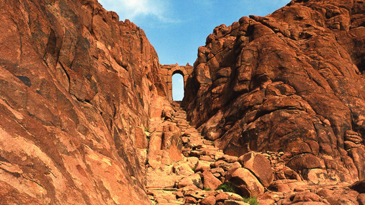 Large rock formations in Coloured Canyon of Sinai