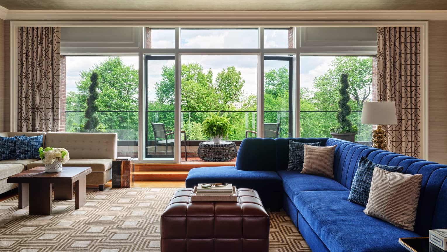 Royal Suite living room and deck