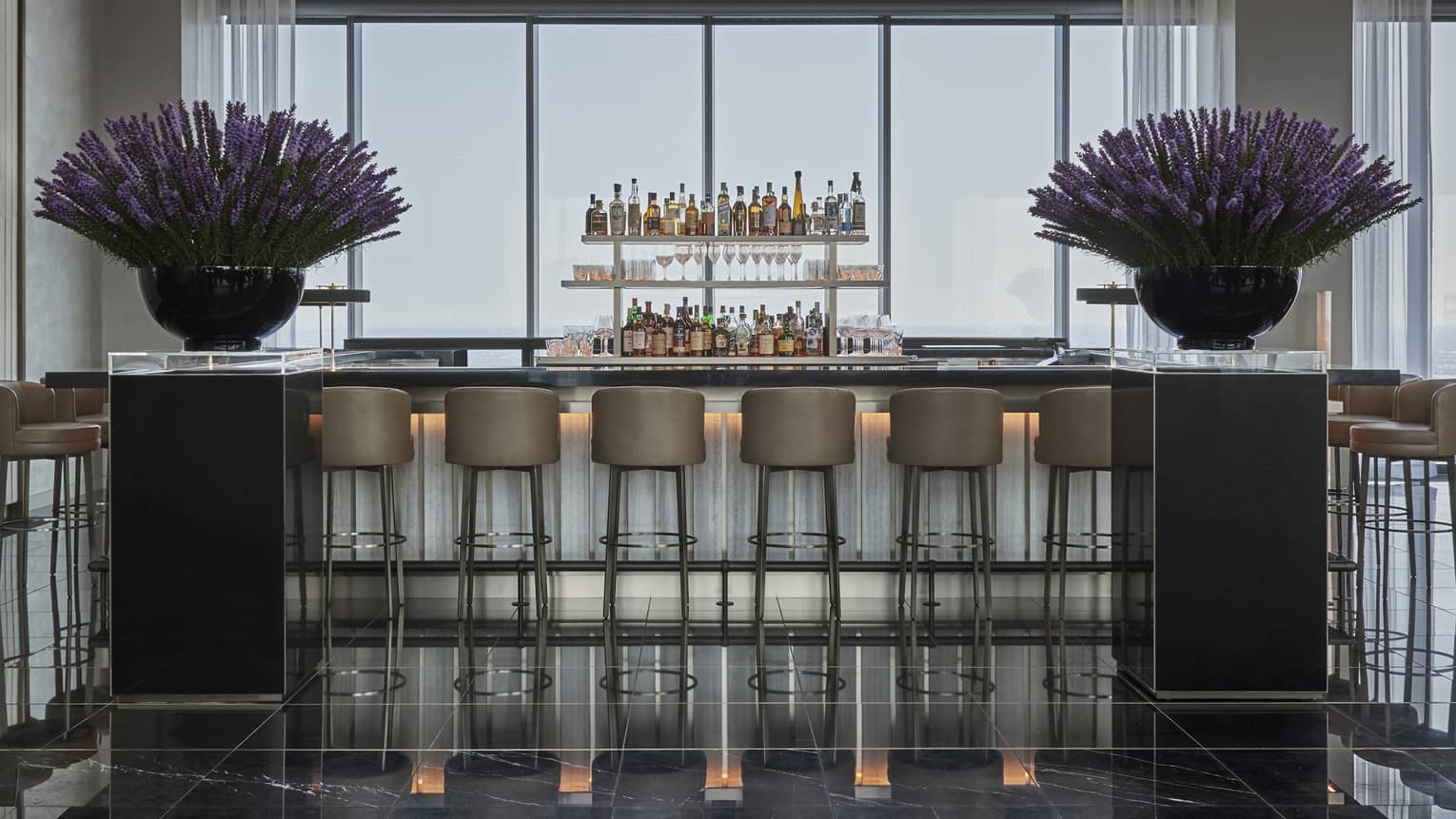 The bar at the Skyhigh Lounge