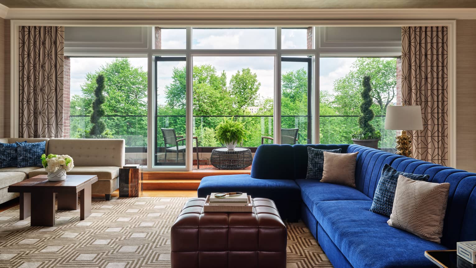 Royal Suite living room and deck