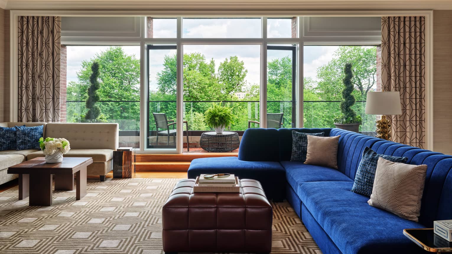 Royal Suite living room and deck