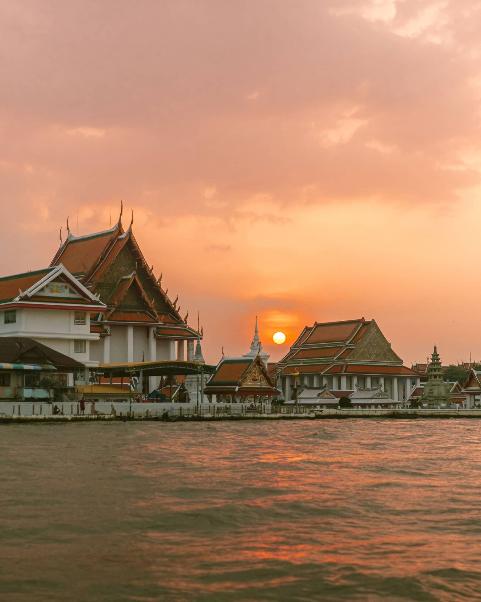 View of Bangkok buildings from the river
