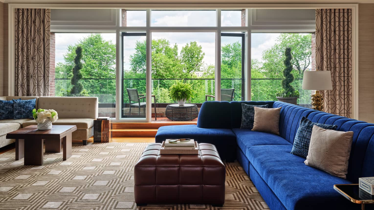 Royal Suite living room and deck