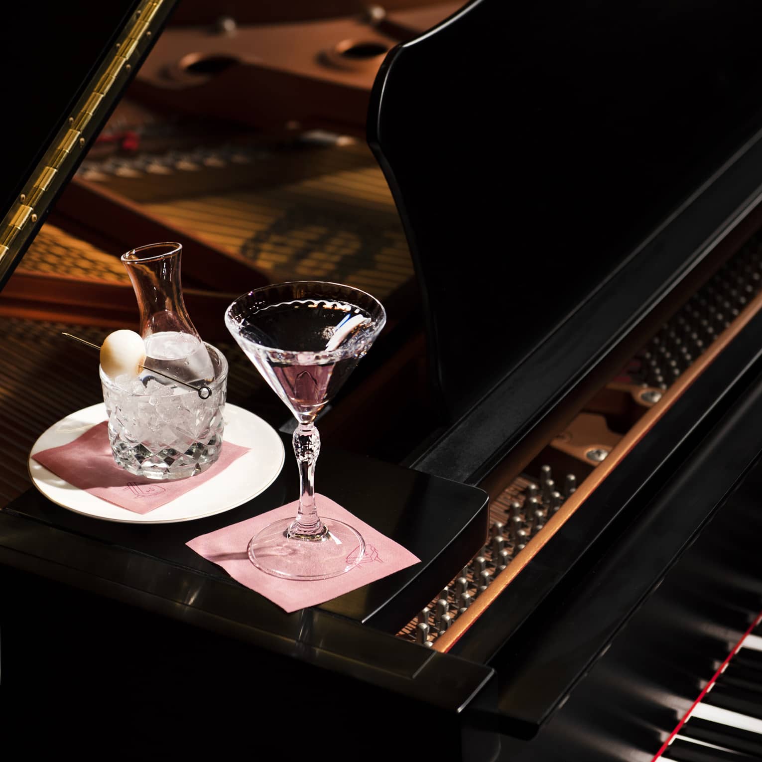 Martini on a piano