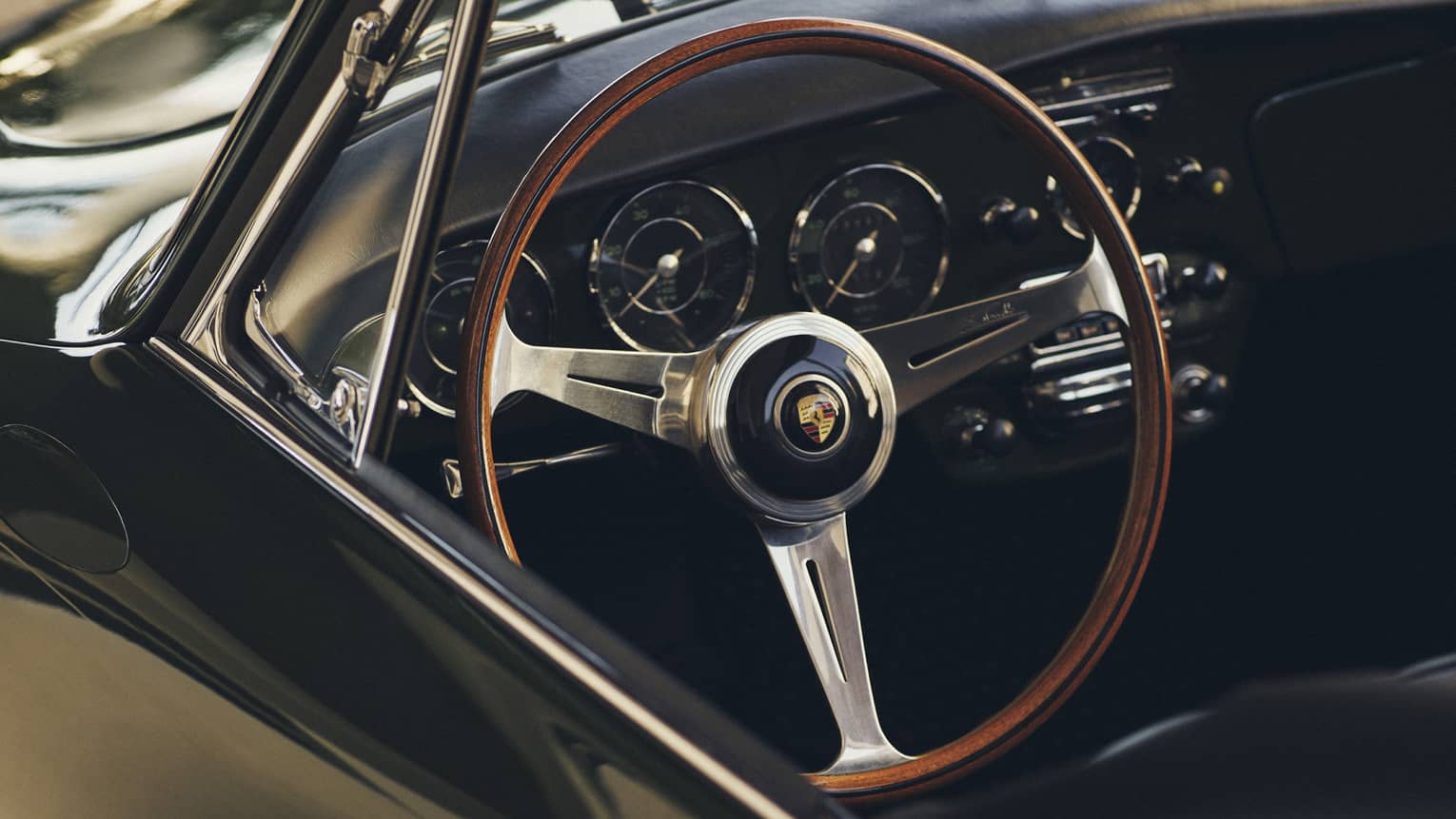 The interior of a car.