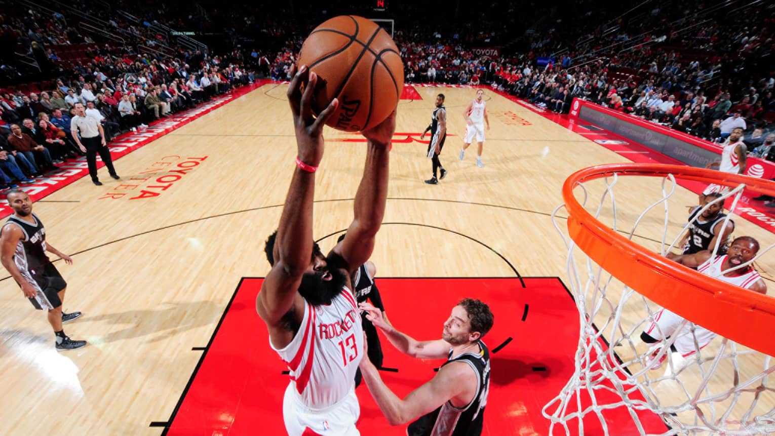 A basketball game.
