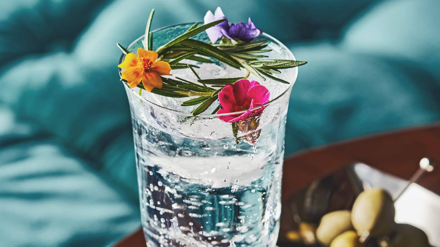 The Ms. Frida, made with Bianca Tequila, grapefruit, lavender cordial, bergamot and tonic
