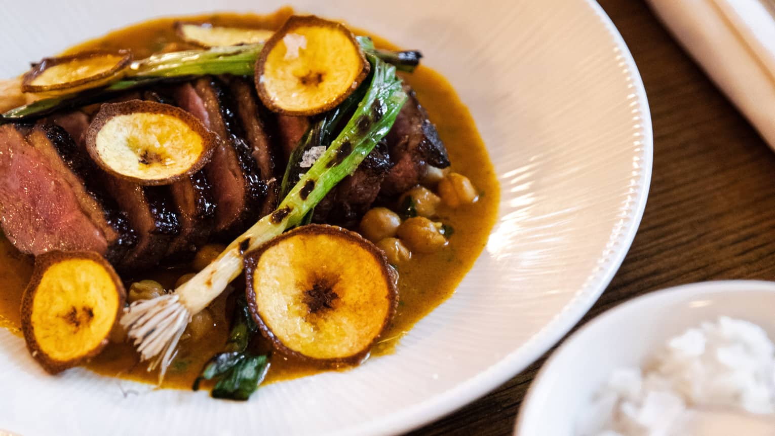 Duck in a brown sauce.