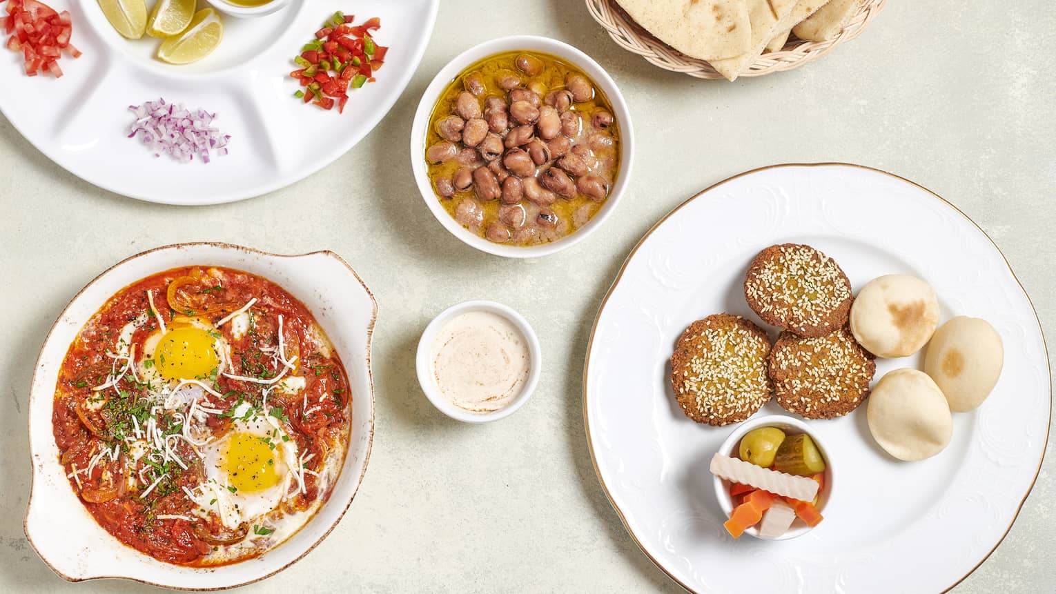 Traditional Egyptian Breakfast Spread