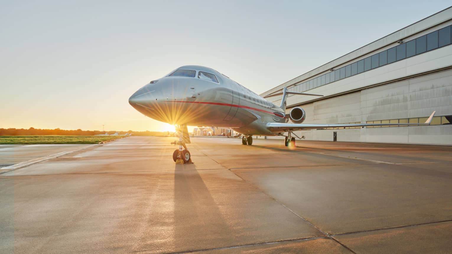 Private jet at the airport