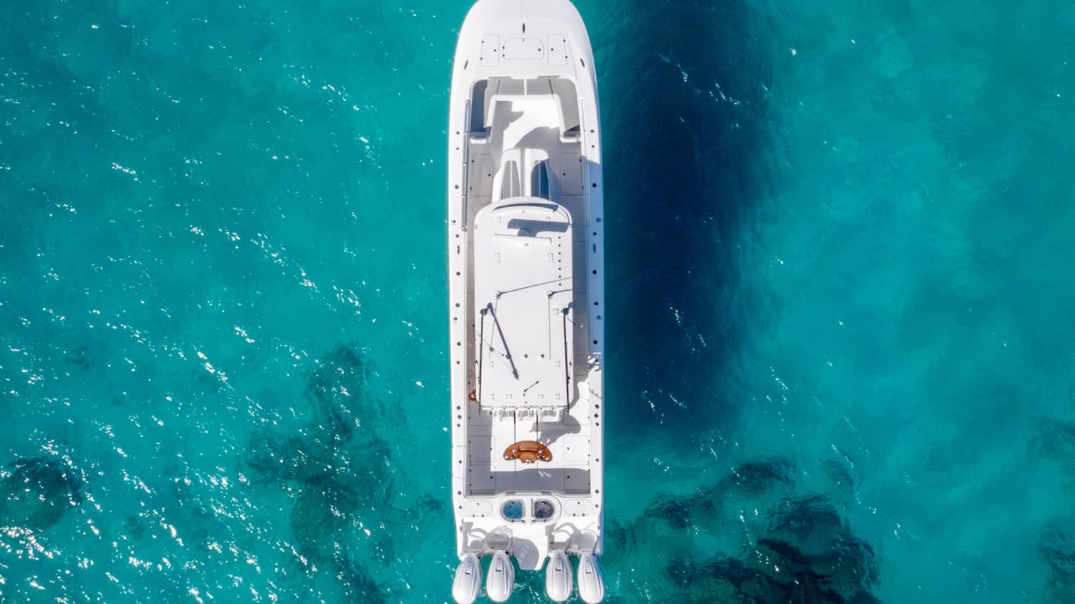 Aerial view of boat