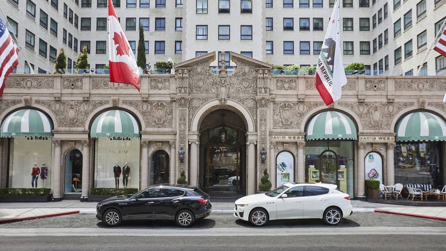 Hotel exterior front entrance