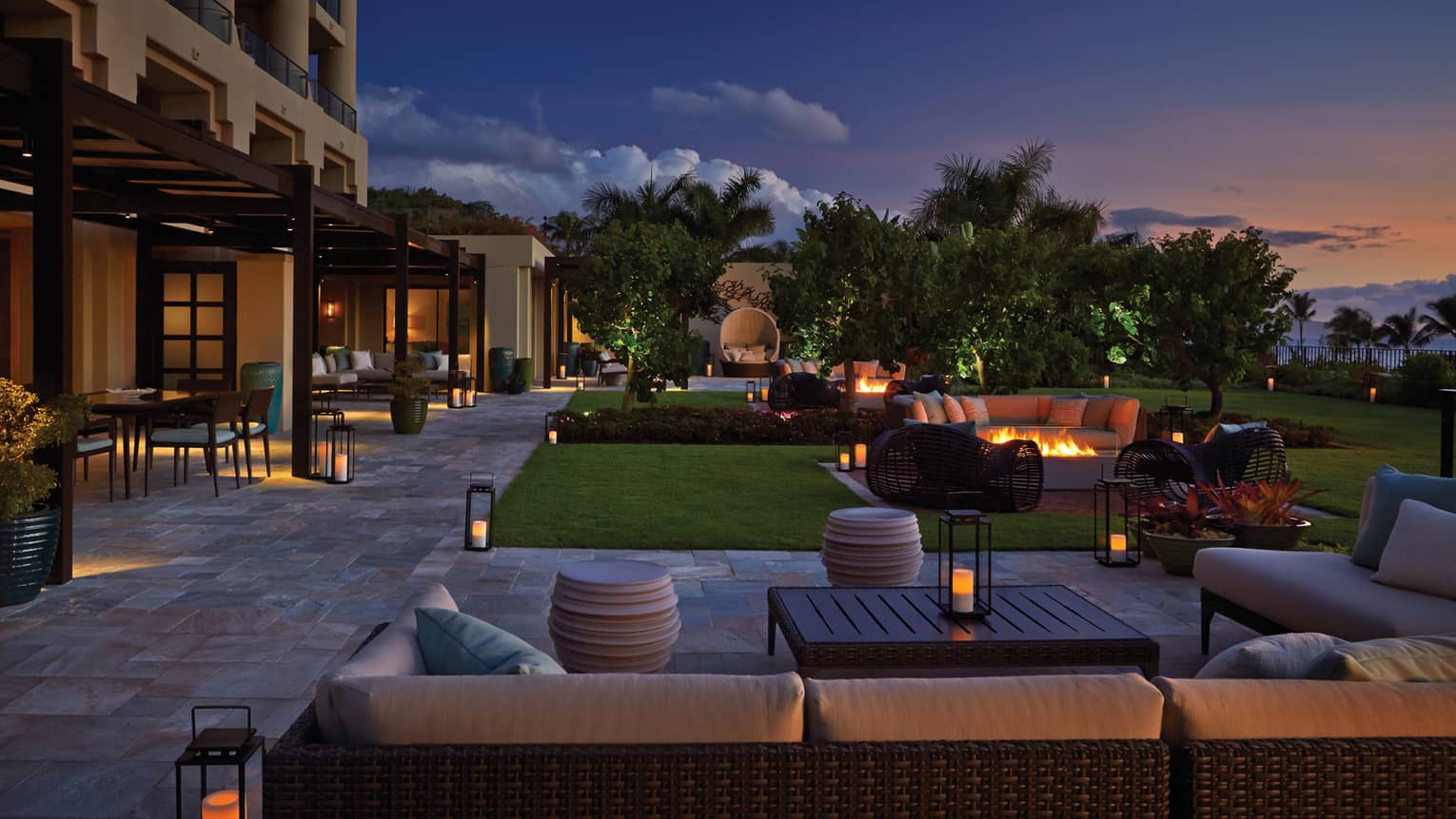 Lokelani Suite Gardens with private sitting area and view of the ocean
