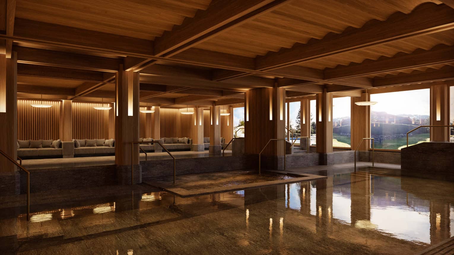 Rendering of interior of gym