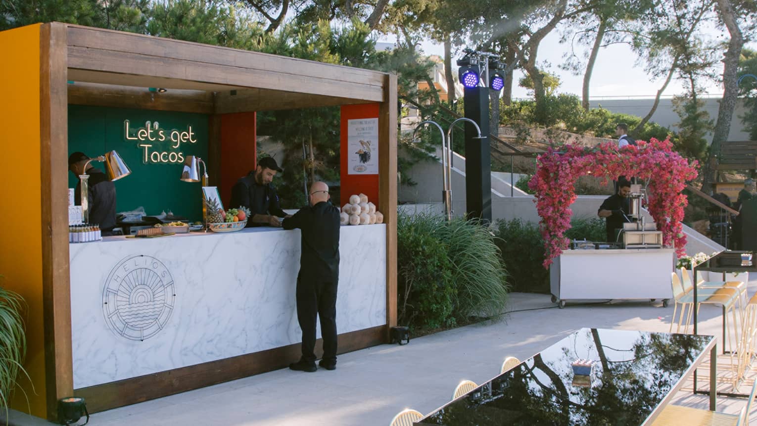Taco food booth