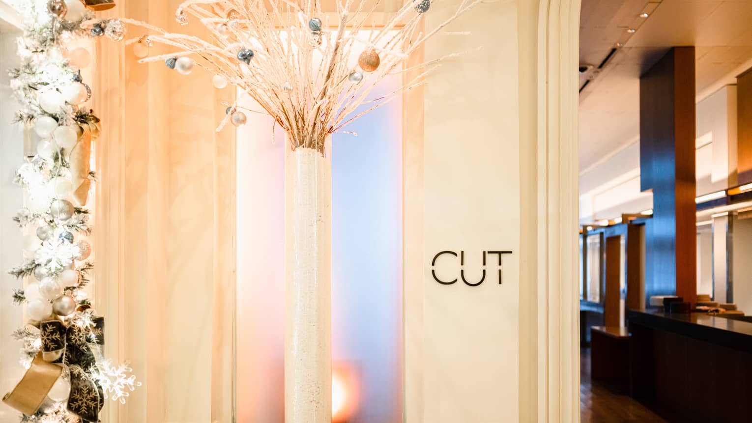 The entrance to a dining outlet or bar.