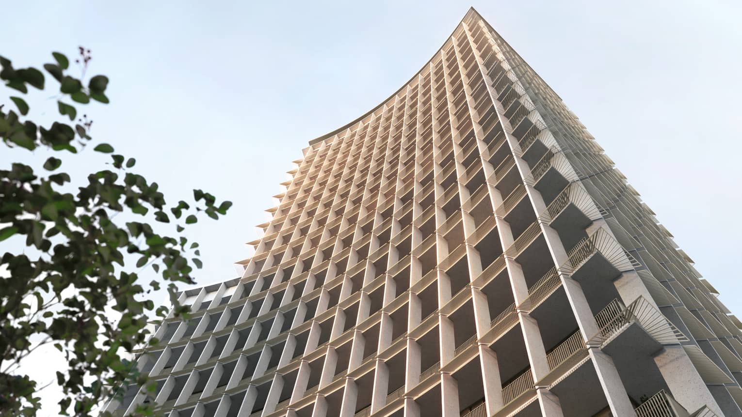 Rendering of exterior of residence building
