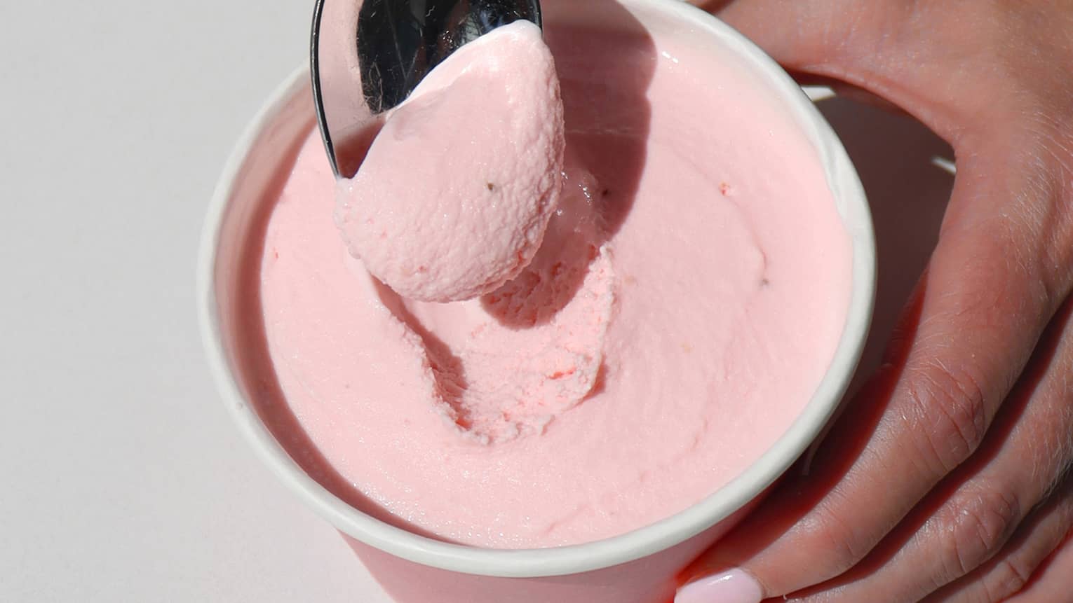 Strawberry ice cream.