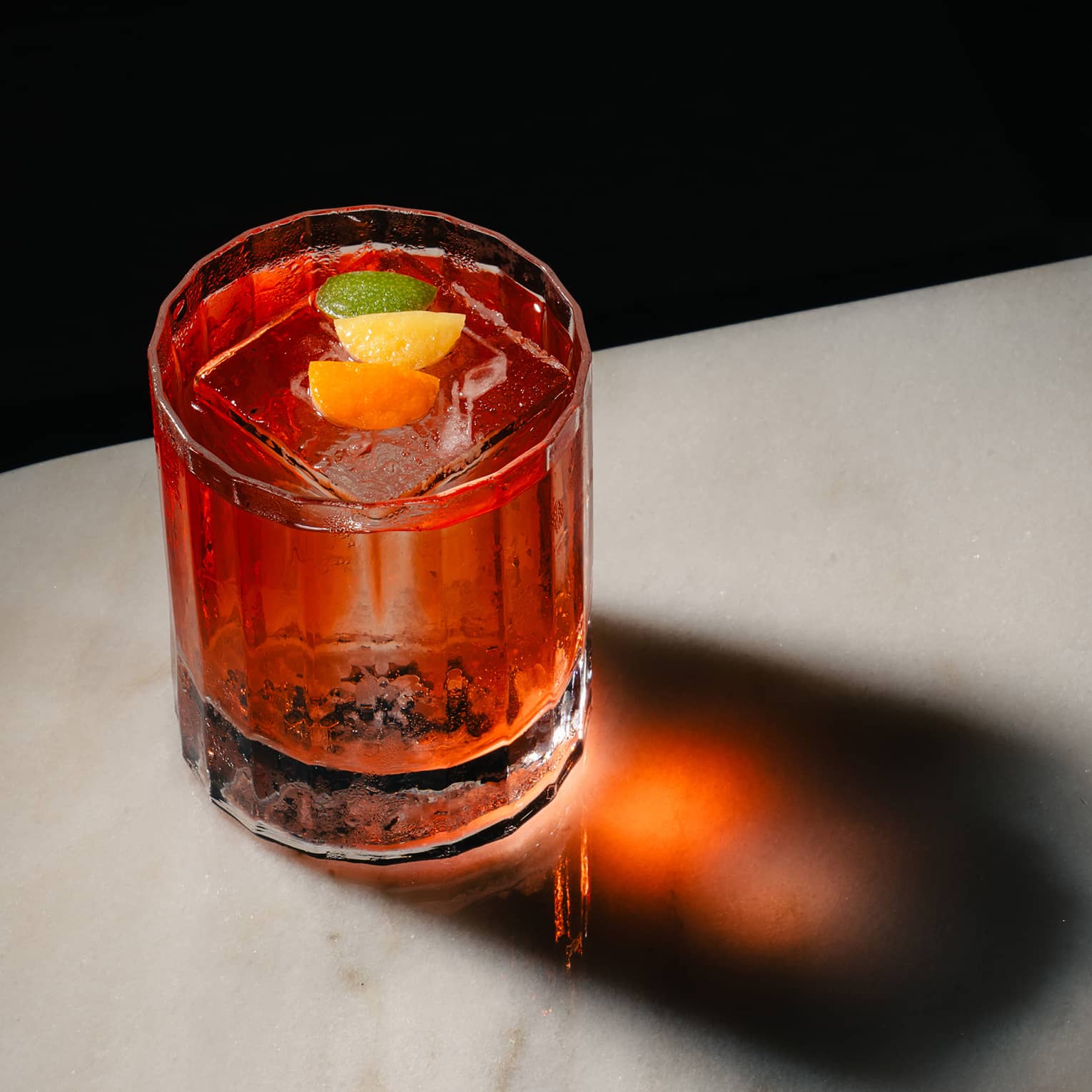 Gin-based cocktail in a rocks glass
