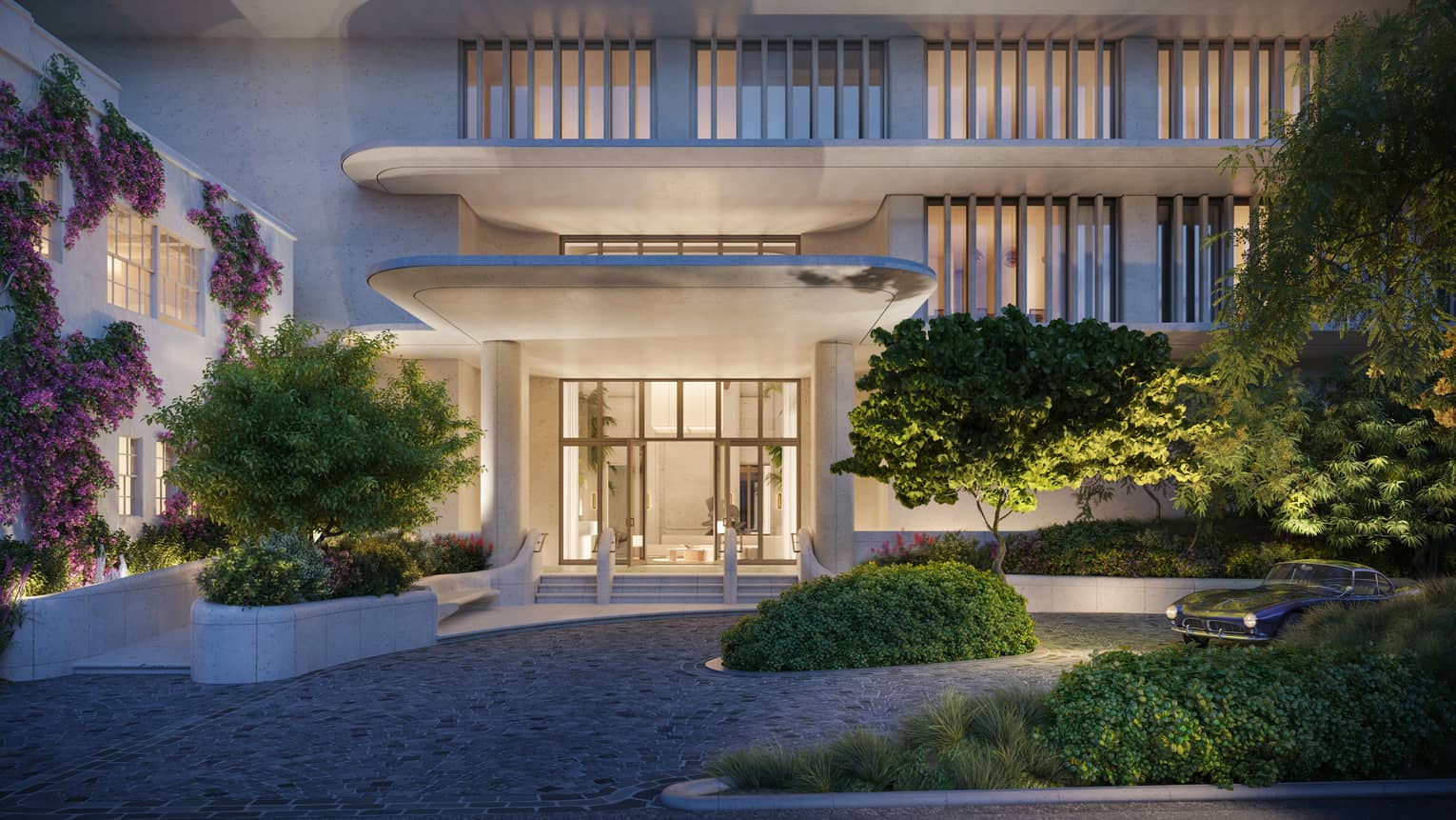 Rendering of residence entry