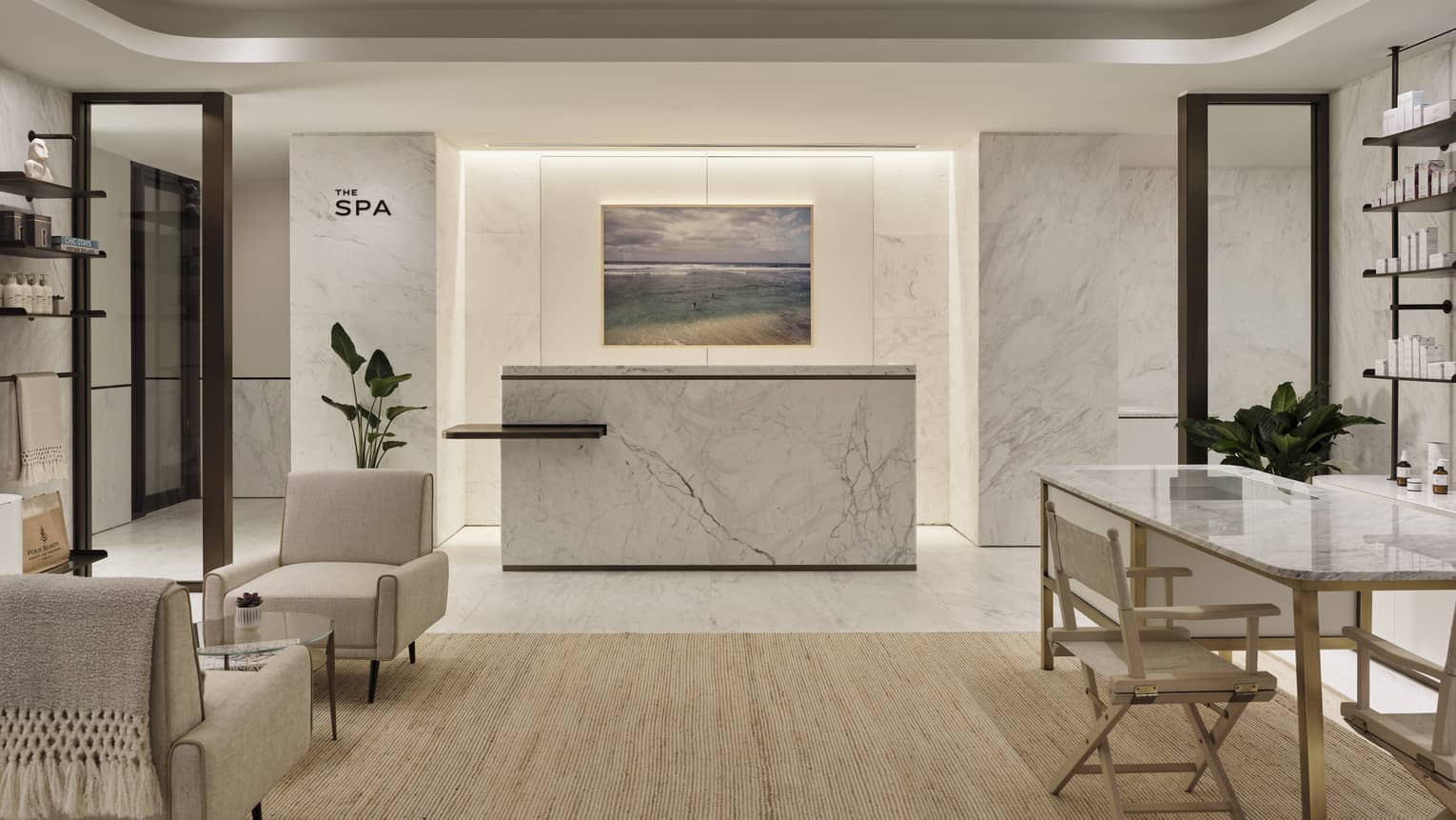 Spa reception area