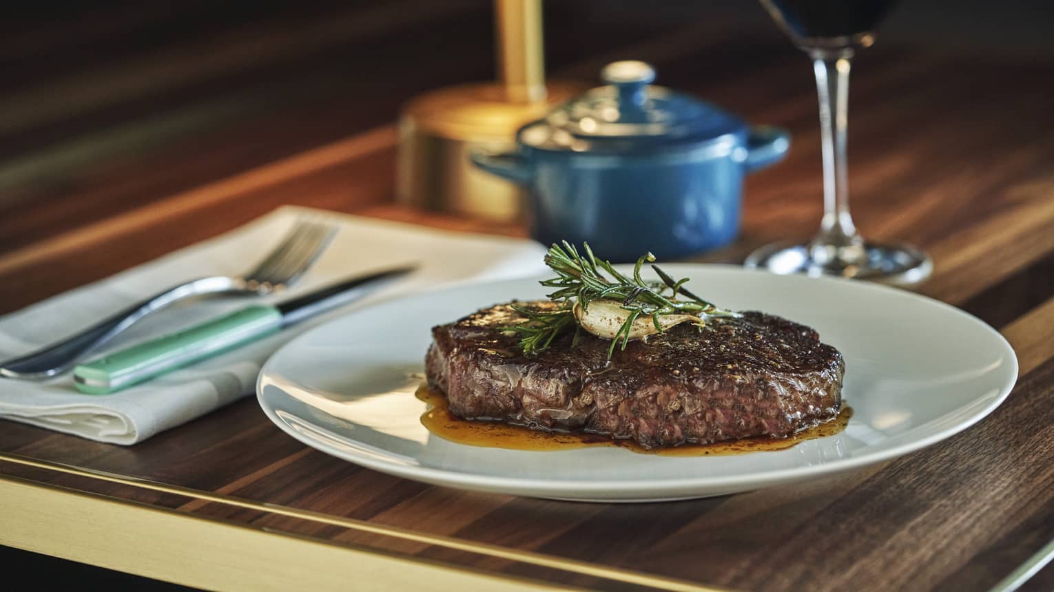 Ribeye with Rosemary and Garlic