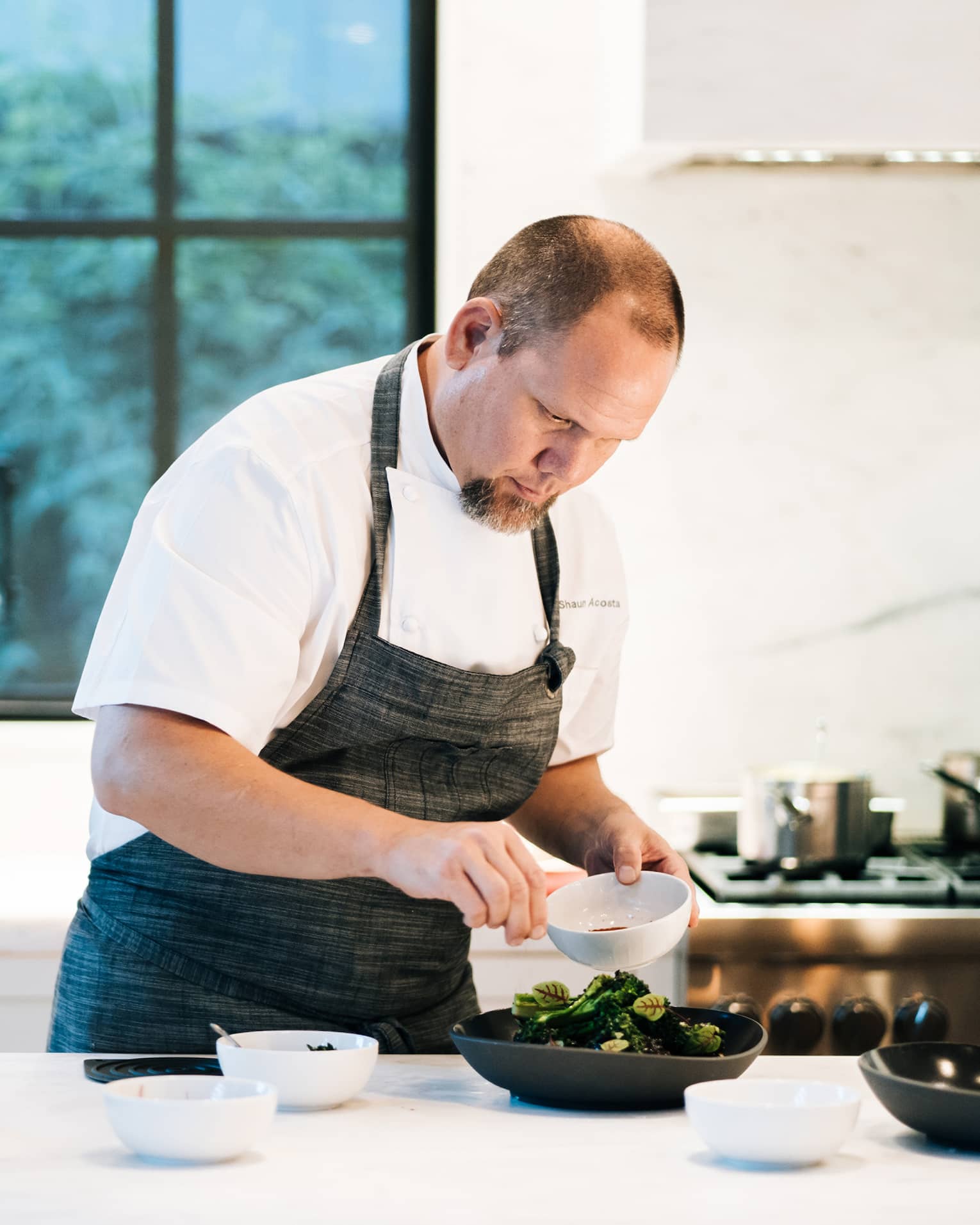 Chef in the kitchen preparing food