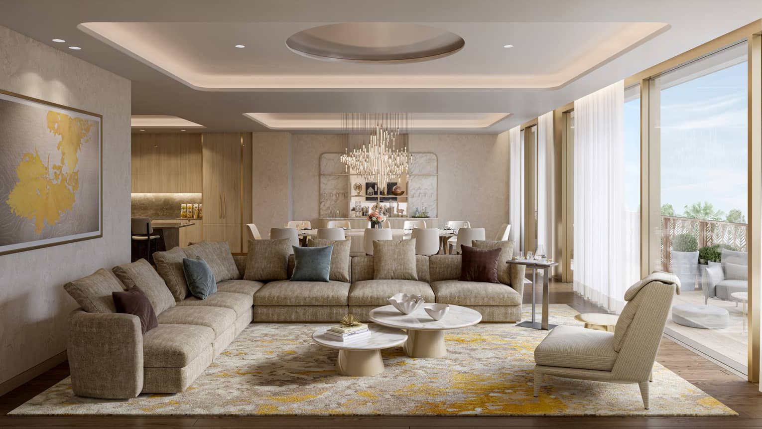 Rendering of living room
