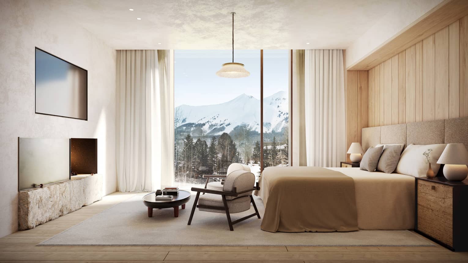 Rendering of residence bedroom
